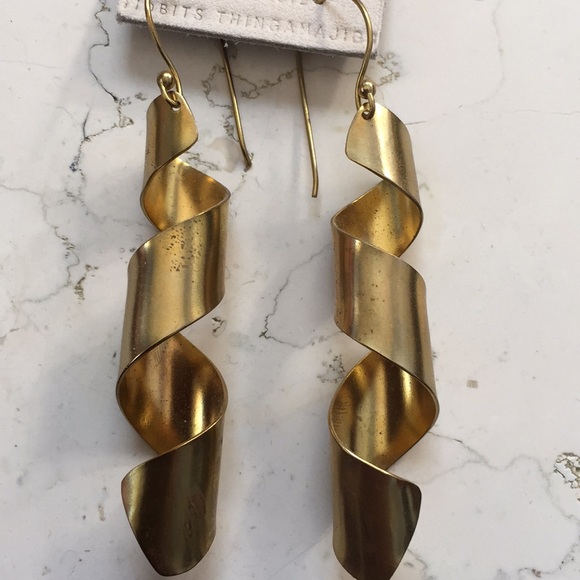 Anthropologie brass earrings - Picture 2 of 2